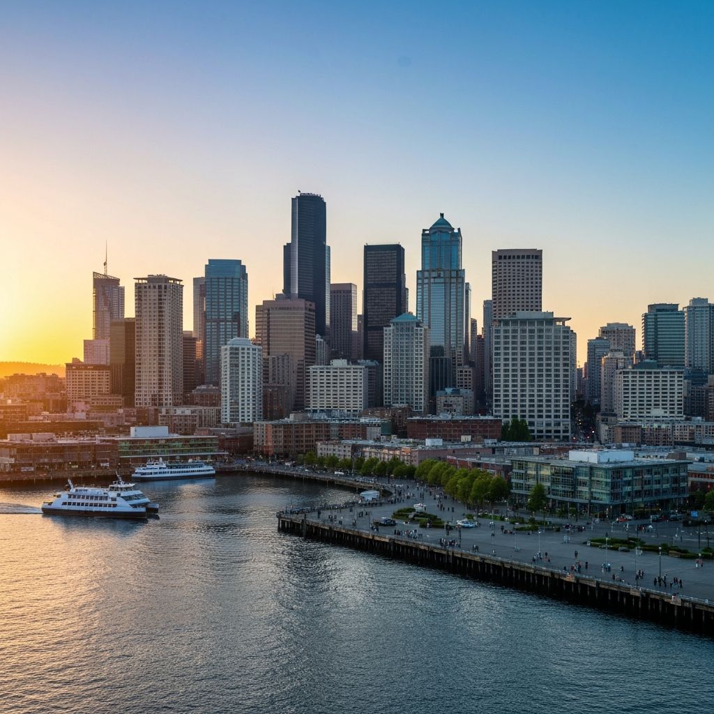 Seattle headquarters and downtown skyline